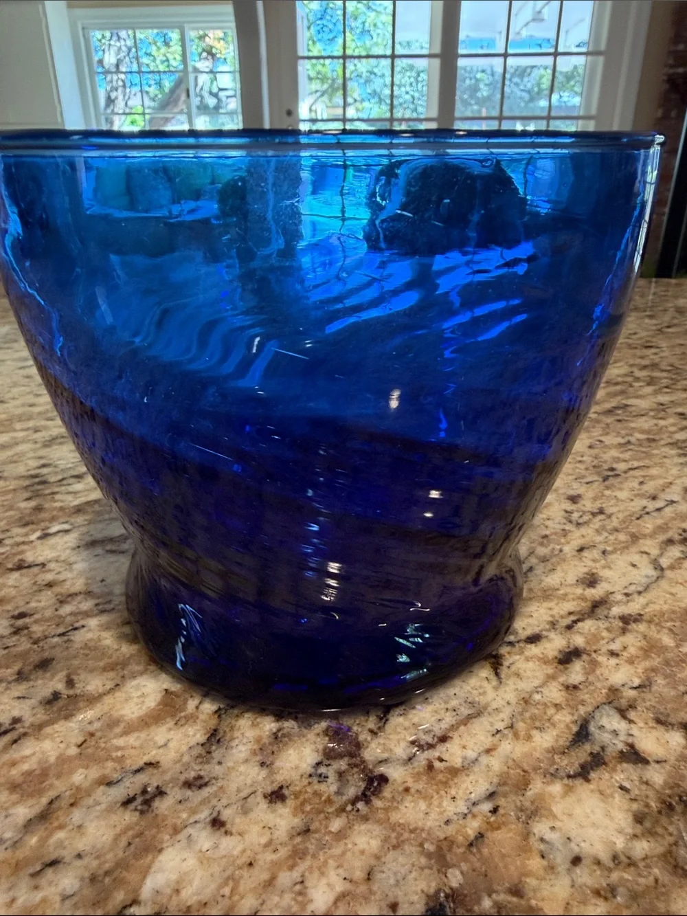 Cobalt Blue Handblown Glass Vase